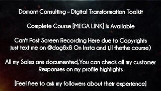 Domont Consulting course - Digital Transformation Toolkit download