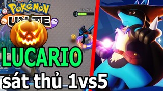 Liên Quân Pokemon - Đỉnh Của Chóp Xứng Đáng 200k Bỏ Ra LUCARIO Halloween 1vs5 Pokemon Unite Top Game