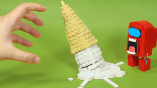 LEGO Ice Cream Cone จาก AMONG US - Stop Motion Cooking & Lego ASMR