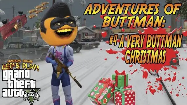 Adventures of Buttman #4: A VERY BUTTMAN CHRISTMAS (Annoying Orange GTA V)