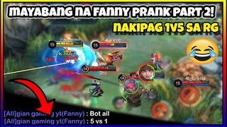 FANNY NAKIPAG 5 VS 1 SA SOBRANG YABANG | PINARTIDAHAN NUNG UMPISA? SABER ASAR TALO? HAHA | MLBB