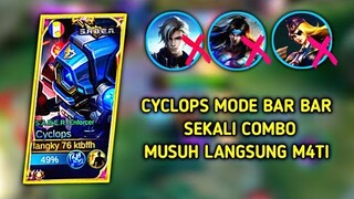 CYCLOPS MODE BANTAI SEKALI COMBO LAWAN MENGHILANG || BUILD TERSAKIT CYCLOPS MOBILE LEGENDS