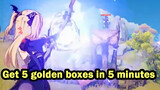 Get 5 golden boxes in 5 minutes