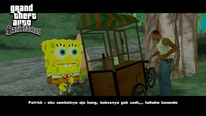 SPONGEBOB DAN PATRICK MAKAN BAKSO POCONG - GTA Lucu Spongebob