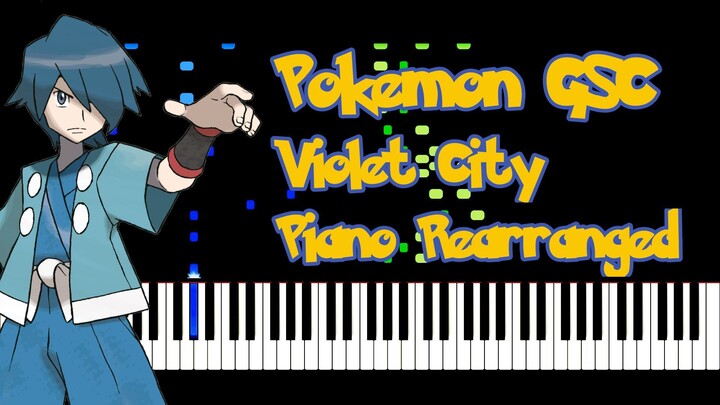 Pokemon Gold/Silver/Crystal - Violet City - Piano Rearranged (MaruPiano Arr.) - Synthesia