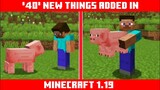 40 Things Added In Minecraft 1.19 !🔥| The Wild Update