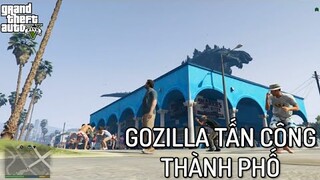 GTA V nhưng Godzilla TẤN CÔNG THÀNH PHỐ