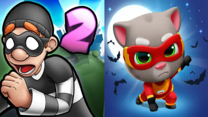 Robbery Bob 2 vs Talking Tom Hero Dash New Update Gameplay Android,ios Part 13