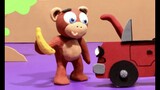 Baby monkey car Stop motion cartoon for children - BabyClay