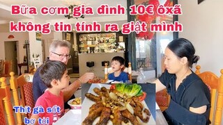 Thịt gà sốt bơ tỏi bữa cơm gia đình 10€ nói ôxã không tin tính ra giật mình/cathy cuộc sống/nấu ăn