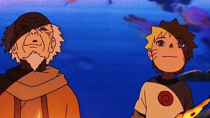 When he was a child, Naruto had no money and had to go up the mountain to find food.