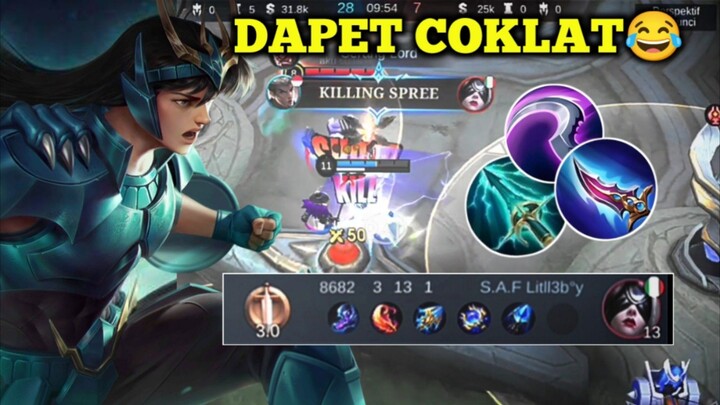 Sampai Base Pun Ku Kejar🔥Lock Pharsa Sampek Dapet Cokelat😂 - Chou Mid Mania Gameplay