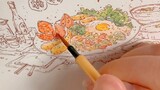 [Pen Light Color] Tutorial of "Late Night Cafeteria Special Large Platter" in Food Articles