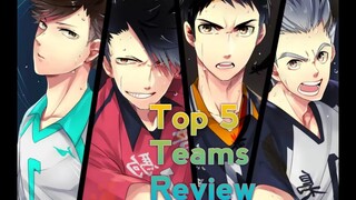 Top 5 main Teams of haikyuu review in hindi// players review 🔥🔥// Anime Times