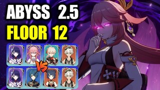 C0 Yae Miko Showcase & Comparison | 2.5 Spiral Abyss Floor 12 | Genshin Impact