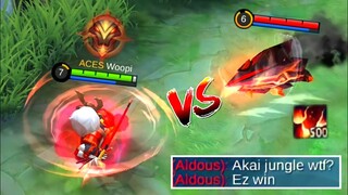 JUNGLER AKAI VS 500 STACK ALDOUS | WHO WILL WIN?! | MLBB