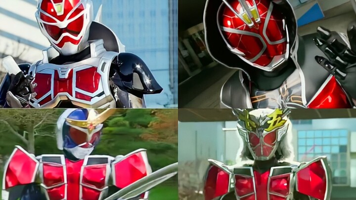 Melihat transformasi Kamen Rider dengan meminjam kekuatan pendahulunya, Armor-Holy Blade