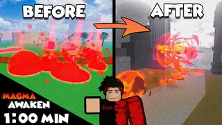 Blox fruits, One minute Magma Awakening showcase