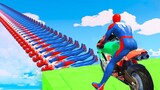 Homem Aranha and Superheroes on Shark Bridge Challenge - GTA 5