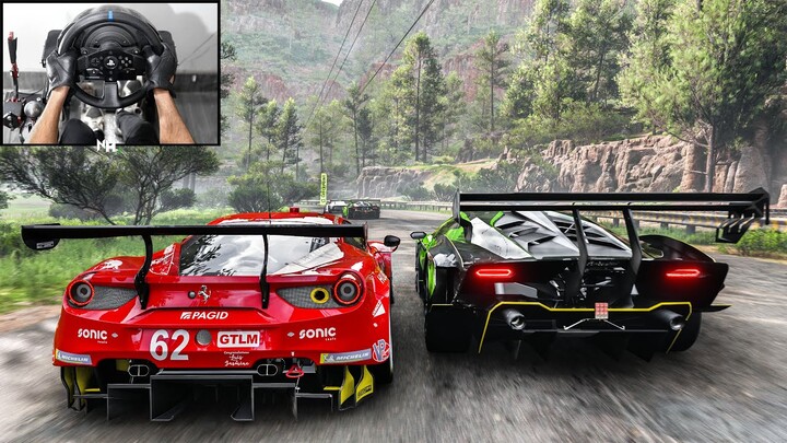 Ferrari 488 GTE - Race Gameplay | Forza Horizon 5 | Thrustmaster T300RS