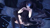 【BLACK★ROCK SHOOTER/Black Rock Shooter/Blind Cut】A girl in black with blue flames in her left eye (M