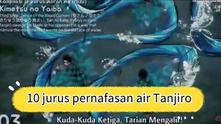 10 jurus pernafasan air Tanjiro di anime kimetsu no yaiba