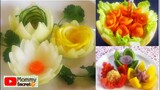 แกะสลักผักเป็นดอกไม้สวยๆ Vegetable carvings design 🔴MommySecret🔴