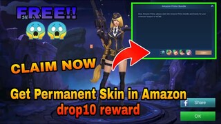 How to Claim Drop10 Amazon prime reward | Working101% | MobileLegends Tutorial 2020