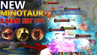 A New Weapon For Minataur | 5 MAN FIRST SKILL SET UP | MLBB