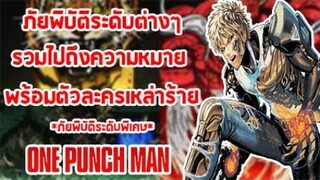 [OPM] ระดับภัยพิบัติต่างๆพร้อมความหมายและตัวละครวายร้าย || Dice Destiny