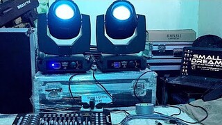 Chase Program sunray beam230 using dmx512 by small dream sound system
