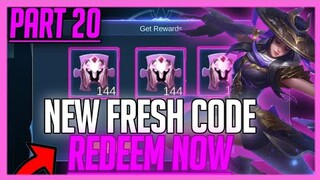 NEW FRESH REDEEM CODES SEPTEMBER 2020!! GET RARE SKIN FRAGMENTS & SKINS!! | MLBB