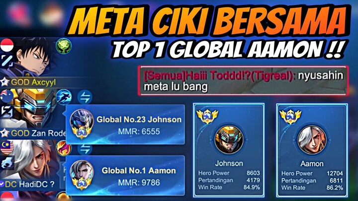 Meta Ciki Bersama Top 1 Global Aamon🔥 Musuh Auto Puyeng !!