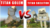 TITAN GOLEM VS TITAN SKELETONS - Minecraft Bedrock / MCPE 1.18