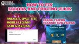 How To Fix Errors and Forcing Click Tricks in Mobile Legends Parallel Space