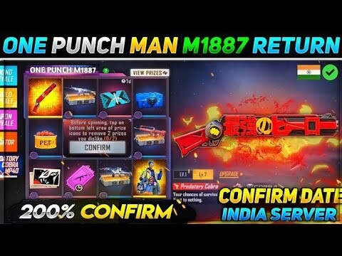 ONE PUNCH MAN M1887 RETURN CONFIRM DATE | NEXT M1887 SKIN IN FREE FIRE | PUNCH MAN M1887 RETURN |