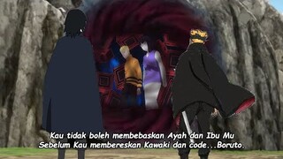 Sasuke melarang Boruto menyelamatkan Naruto sebelum Boruto mengalahkan Kawaki dan Code karena ini