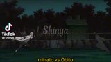 Obito attack the but minato protect the veliges