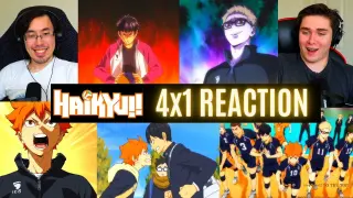 REACTING to *4x1 Haikyuu* HINATA SNEAKS IN!!(First Time Watching) Sports Anime