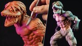 [Patung] Orang besar membuat "Attack on Titan" patung tanah liat raksasa rahang Falk | Penulis: Dr. Garuda