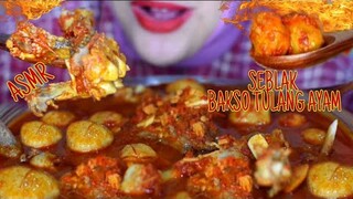 ASMR SEBLAK JELETET MURNI||SEBLAK BAKSO TULANG AYAM |level 5| PEDAS MAMPUS||ASMR INDONESIA