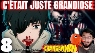 HIMENO EST POIGNANTE.. MISE EN SCÈNE DE GÉNIE ! LE SILENCE… - CHAINSAWMAN EPISODE 8 - ANIME REVIEW