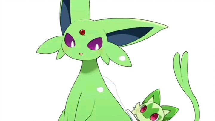 Kehidupan sehari-hari kecil yang lucu dari New Leaf Cat dan Shining Sun Eevee! Koleksi gambar dinami