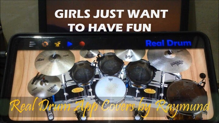 CYNDI LAUPER - GIRLS JUST WANT TO HAVE FUN | Real Drum App Covers by Raymund