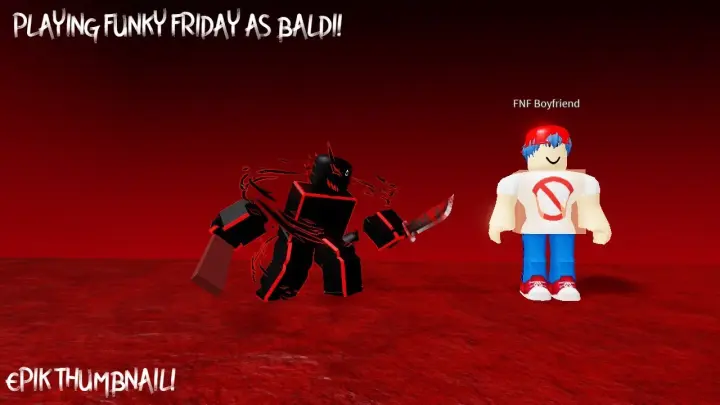 Playing Funky Friday As BALDI (Roblox FNF)