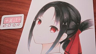 [Digambar tangan dengan spidol] Nona Kaguya ingin mencuci rambutnya (lucu)