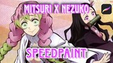 Mitsuri dan Nezuko ketika selesai mandi (speedpaint)