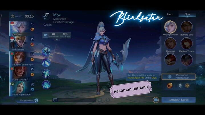 Mobile Legend Bang Bang rekaman perdana