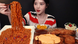 SUB) !(ft&) Shin Ramyeon Fried Noodles Mukbang Asmr