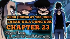 "SOLO LEVELING" CHAPTER 23 | SUNG JINWOO AT YOO JINHO LABAN KILA DONG SUK | TAGALOG ANIME REVIEW